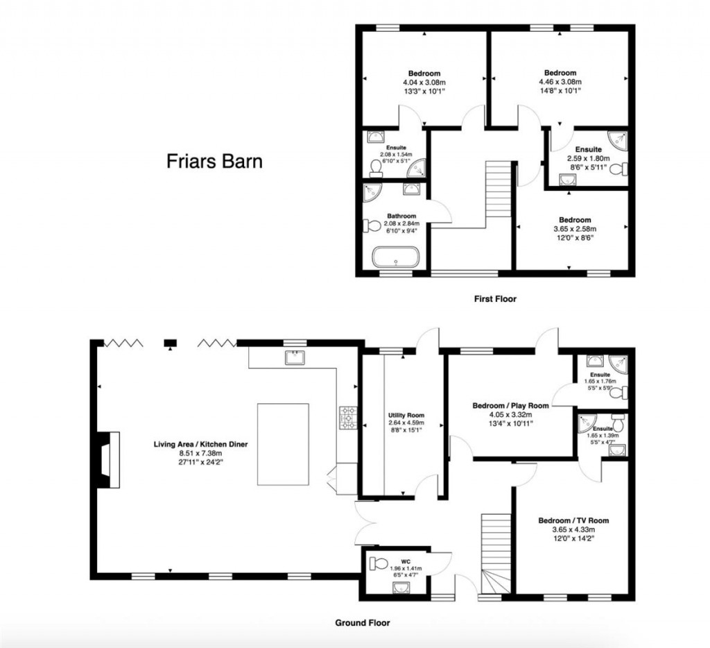 Floorplans For Biddenden Road, Frittenden, Cranbrook