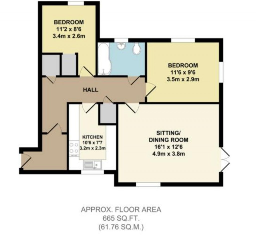 Floorplans For Kentish Court, London Road, Maidstone, Kent