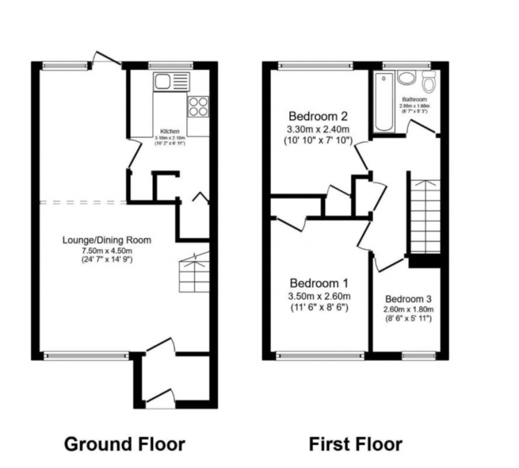 Floorplans For Higham Close, Maidstone