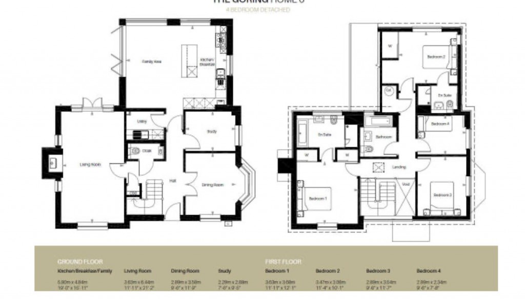 Floorplans For Spring Gardens, Sutton Valence