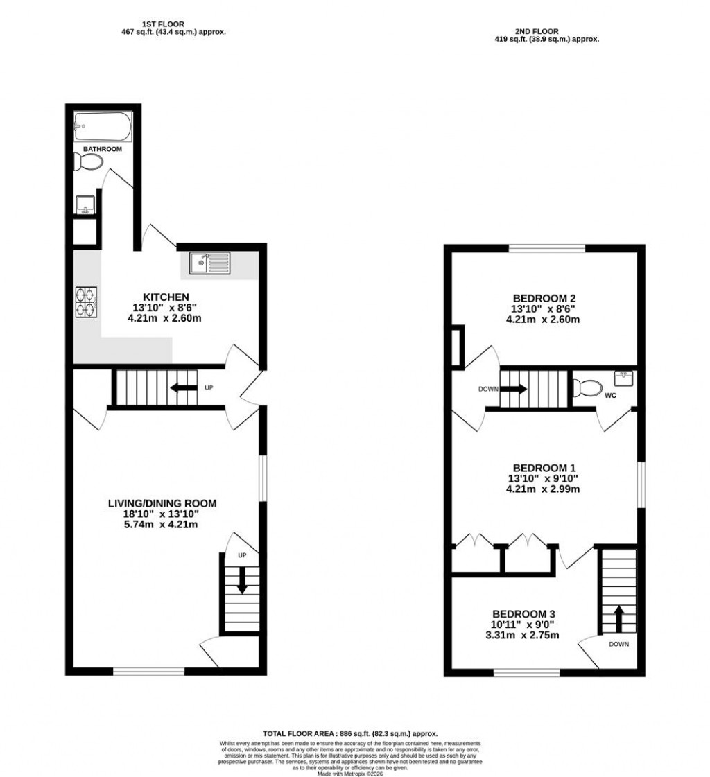 Floorplans For Upper Fant Road, Maidstone, Kent, ME16 8BX