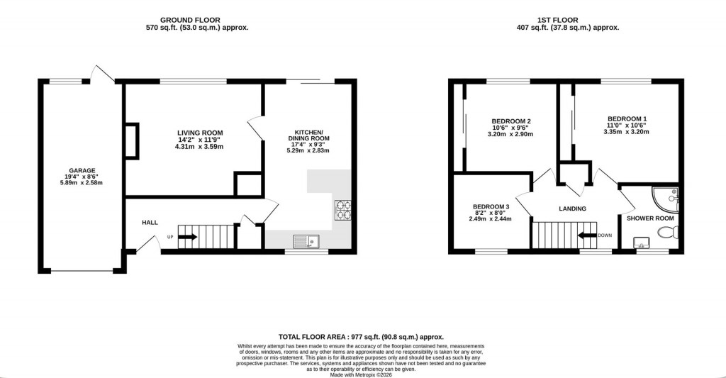 Floorplans For Tall Trees Close, Kingswood, Maidstone